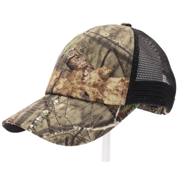 C.C MOSSY OAK Mini Break-Up Camouflage Mesh Back Ball Cap BA936