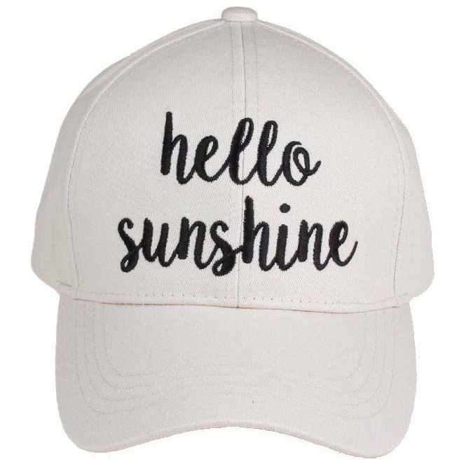 Hello Sunshine Embroidered CC Ball Cap BA2017HS