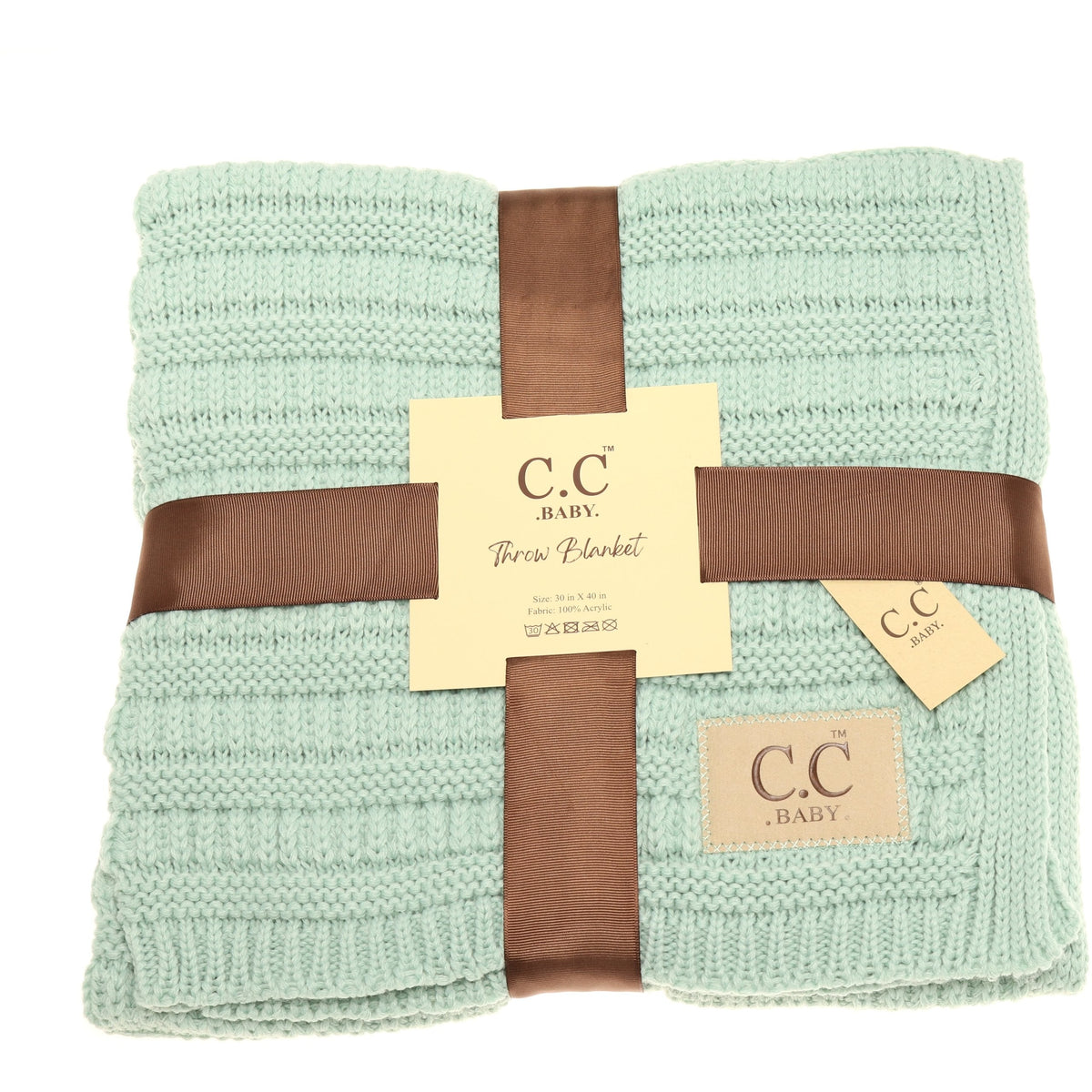 BABY C.C Solid Ribbed Knit Blanket BBL23