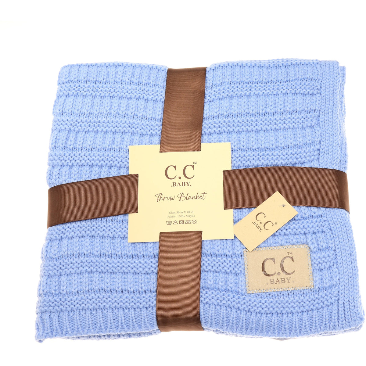 BABY C.C Solid Ribbed Knit Blanket BBL23