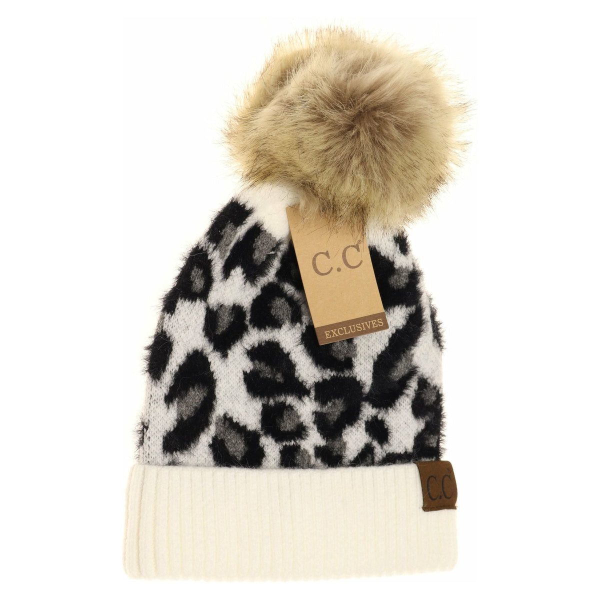 Leopard Pom Beanie HAT2061