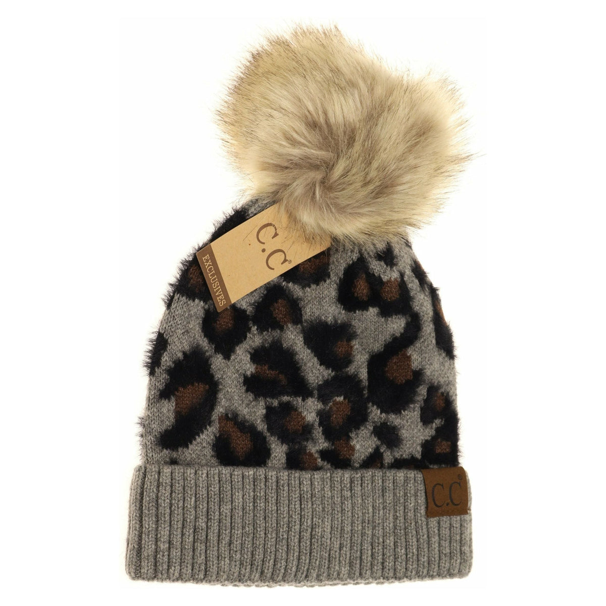 Leopard Pom Beanie HAT2061