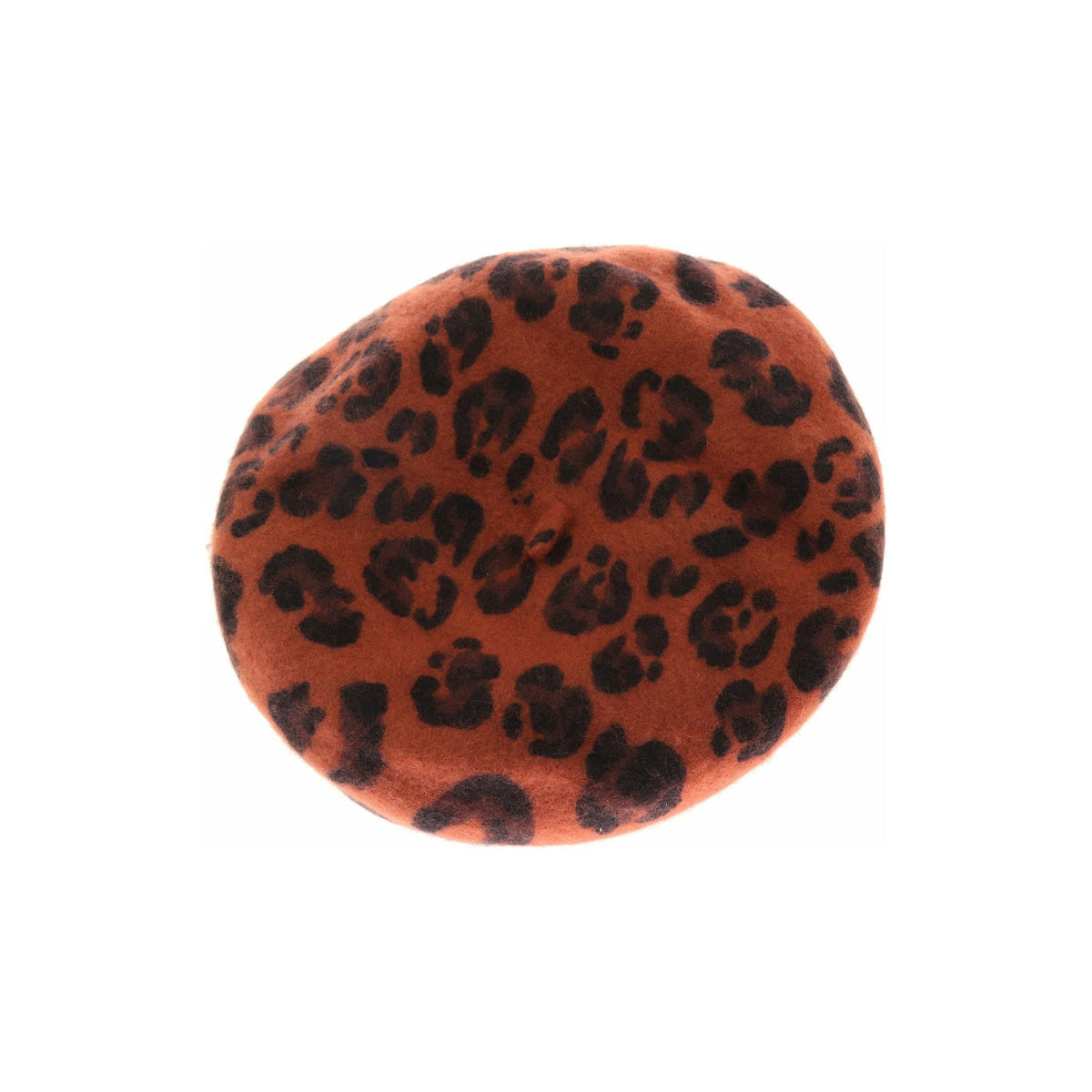 Leopard Pattern Wool C.C Beret BR07