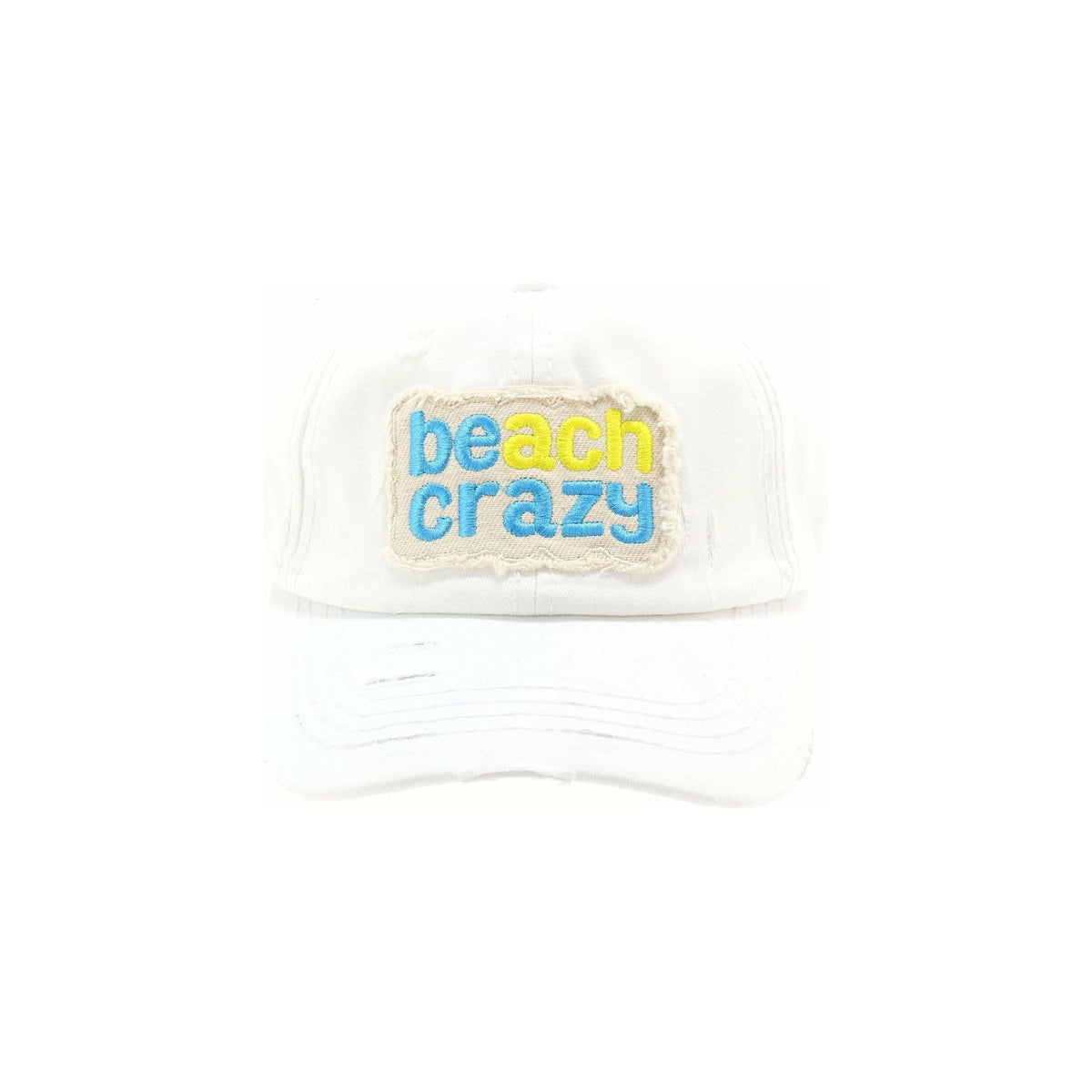 Beach Crazy Embroidered High Ponytail CC Ball Cap BT761