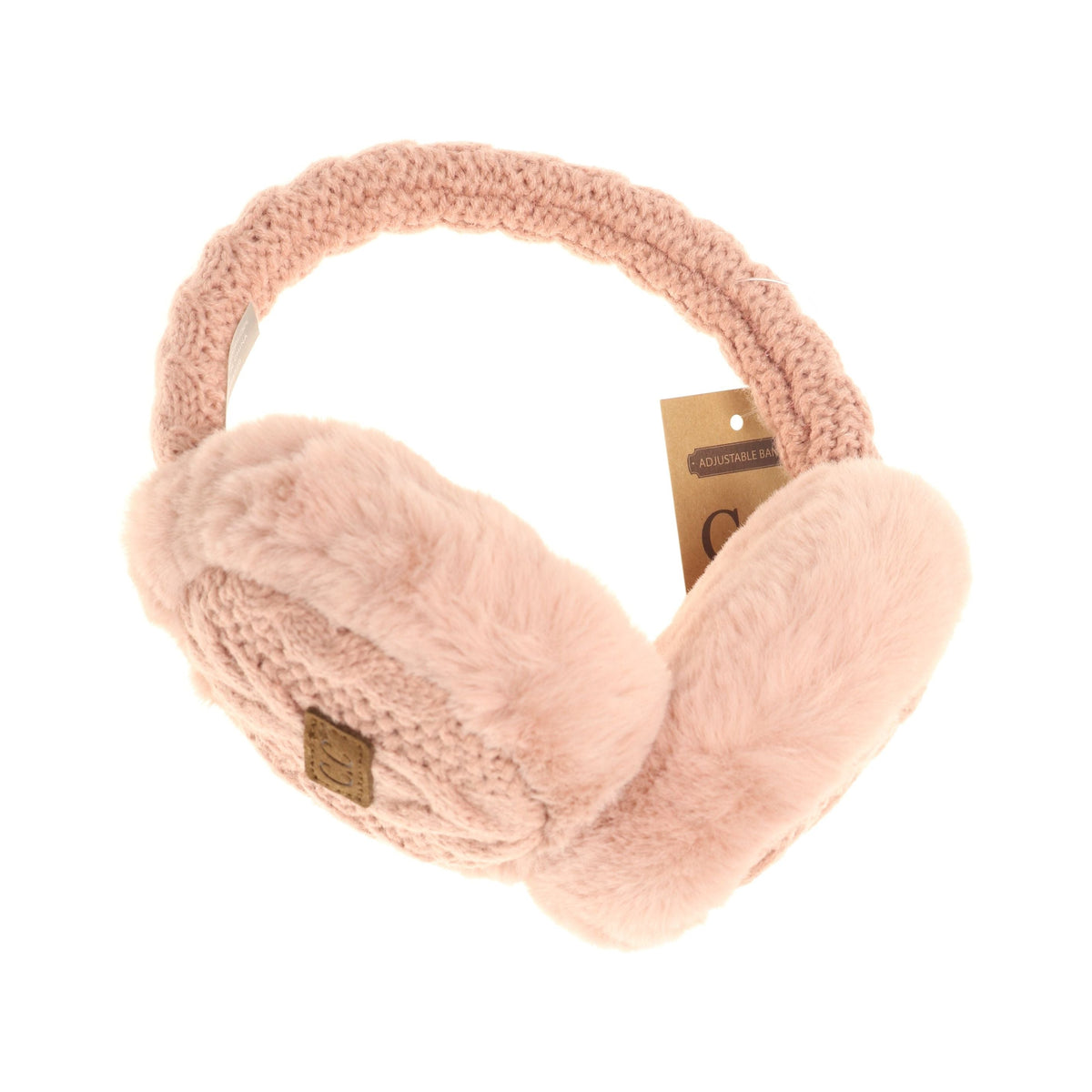 Cable Knit Faux Fur Earmuff EM3661