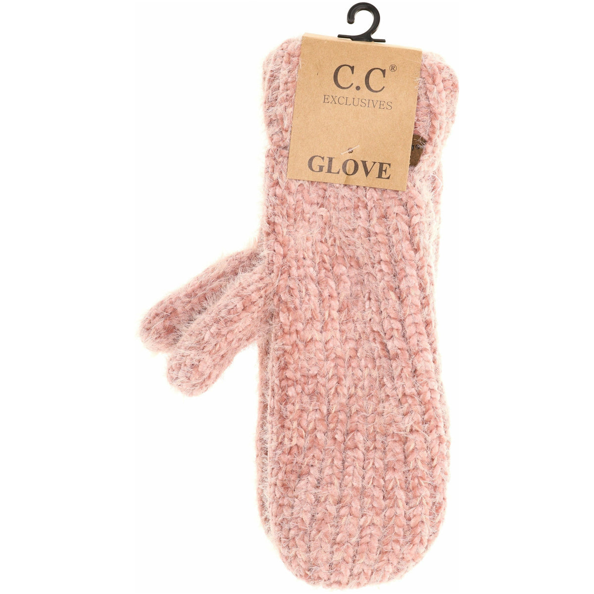 Two Tone Chenille Knit Mitten G1925