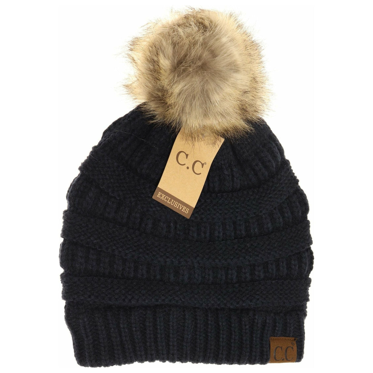 Fur Pom CC Beanie HAT43