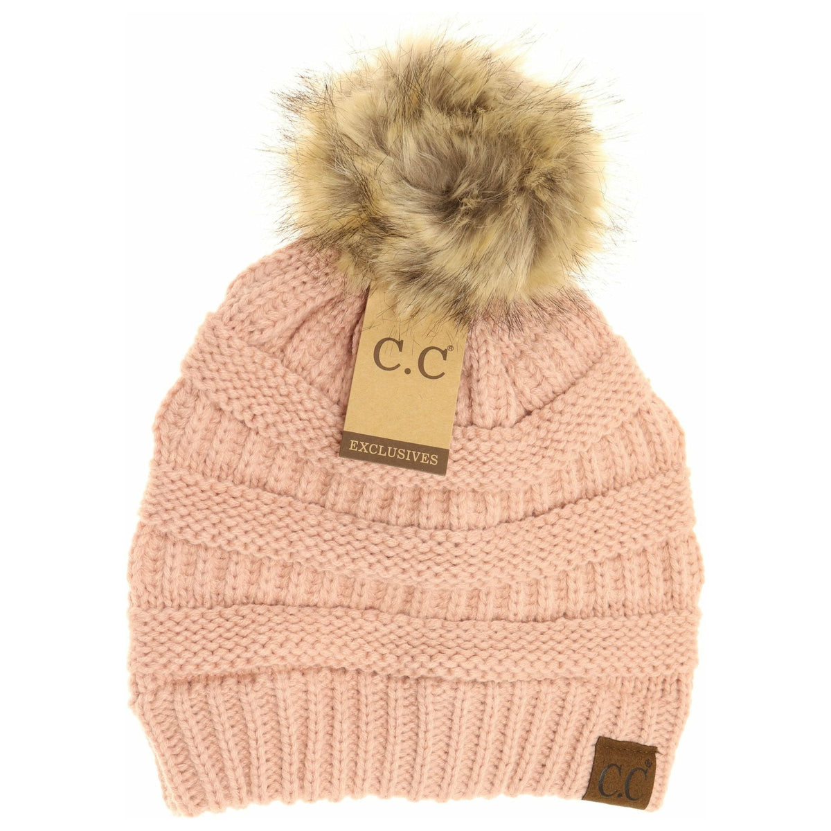 Fur Pom CC Beanie HAT43