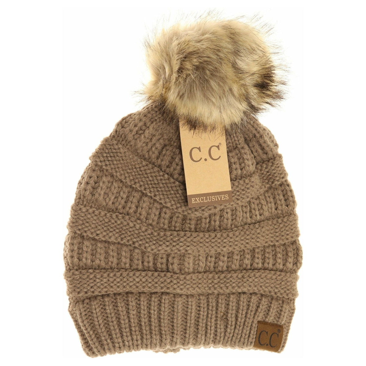 Fur Pom CC Beanie HAT43