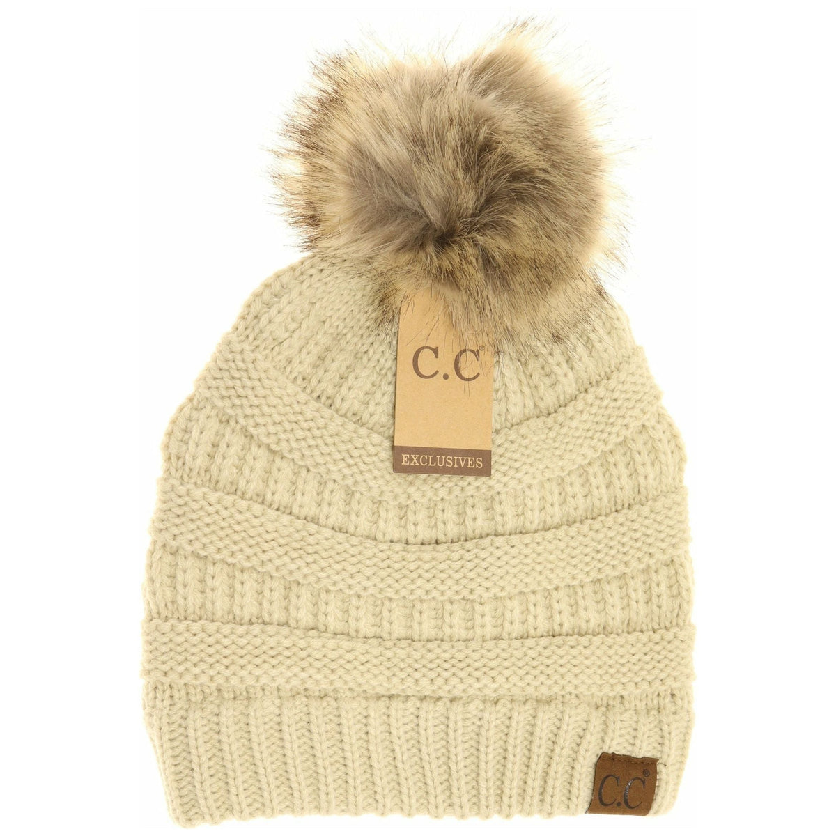 Fur Pom CC Beanie HAT43