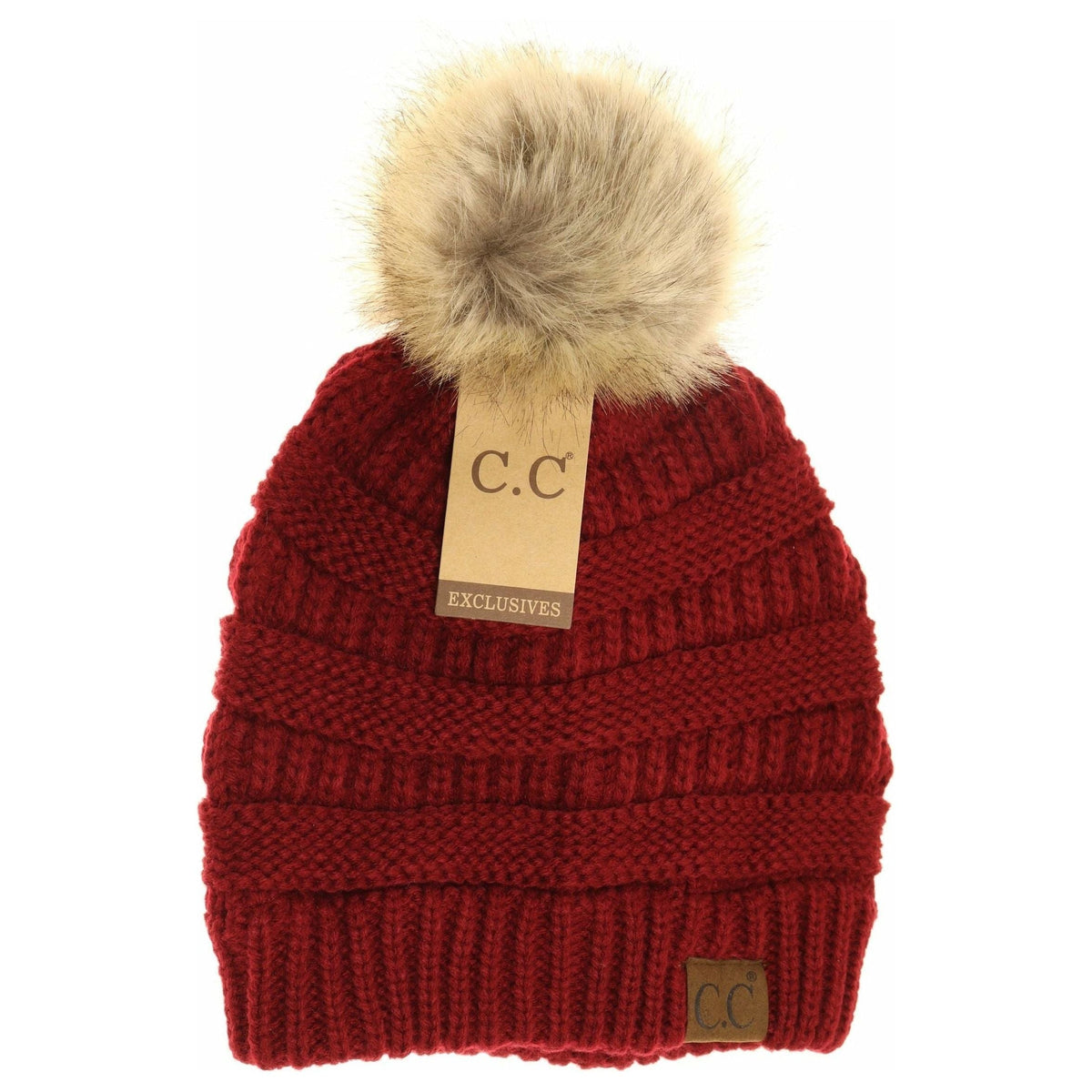 Fur Pom CC Beanie HAT43