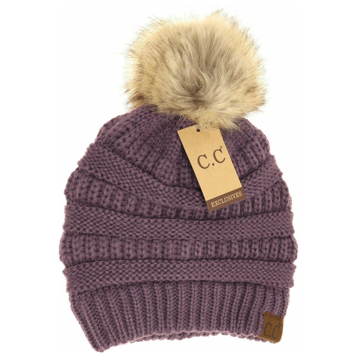 Fur Pom CC Beanie HAT43