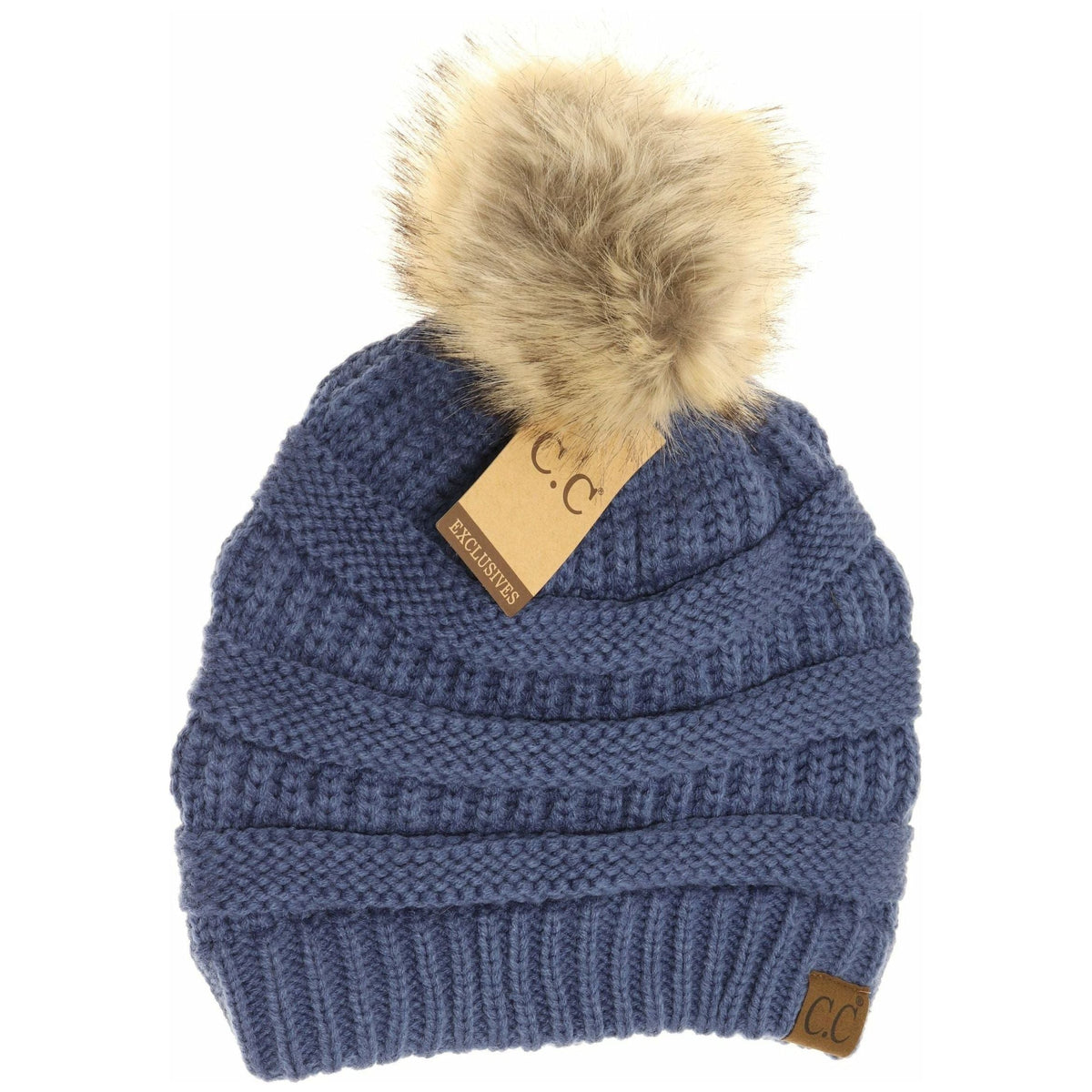 Fur Pom CC Beanie HAT43