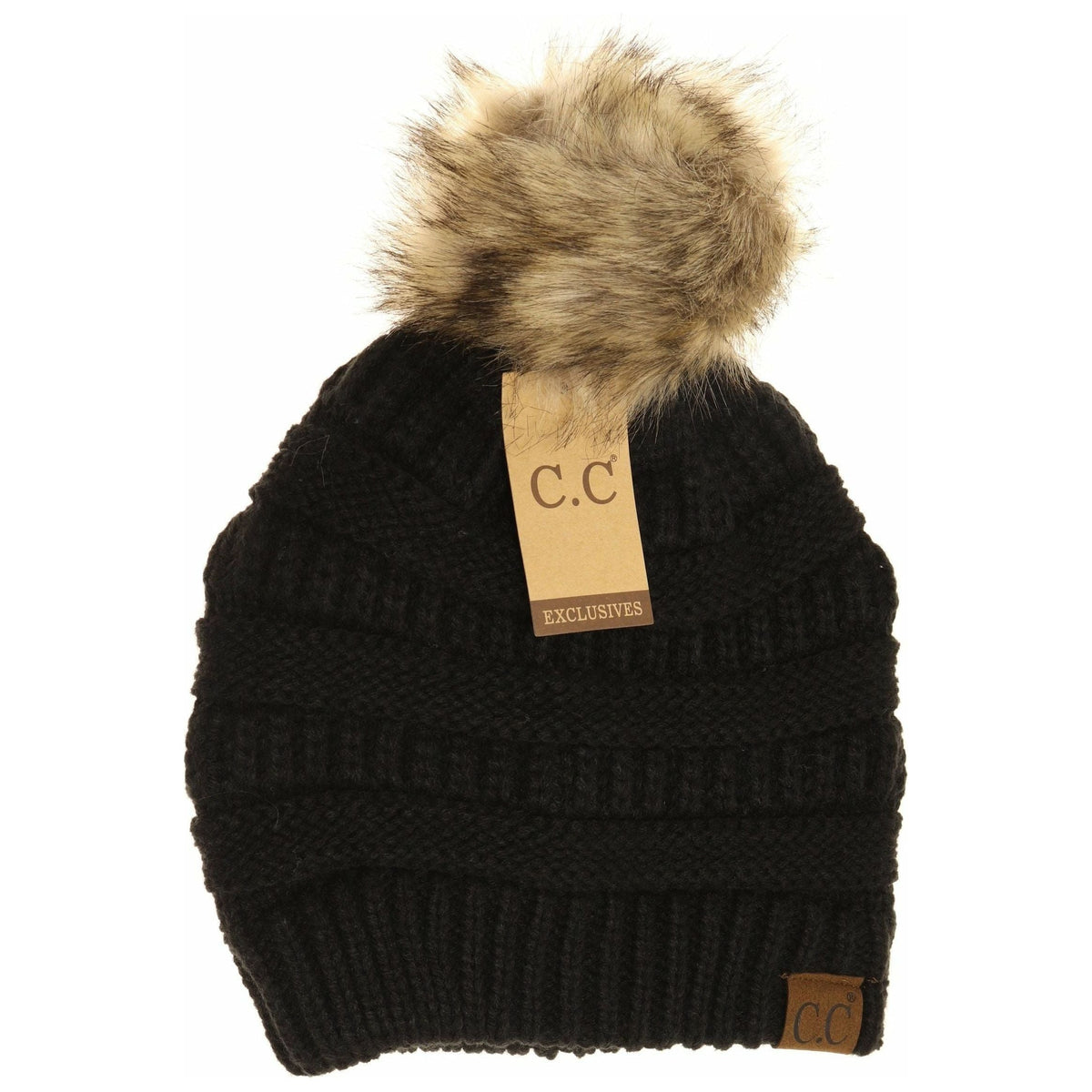 Fur Pom CC Beanie HAT43