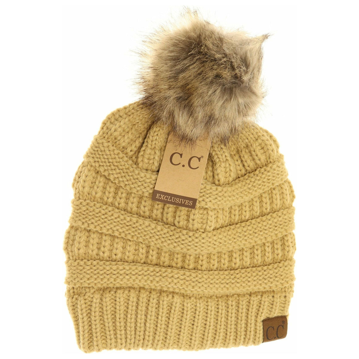 Fur Pom CC Beanie HAT43