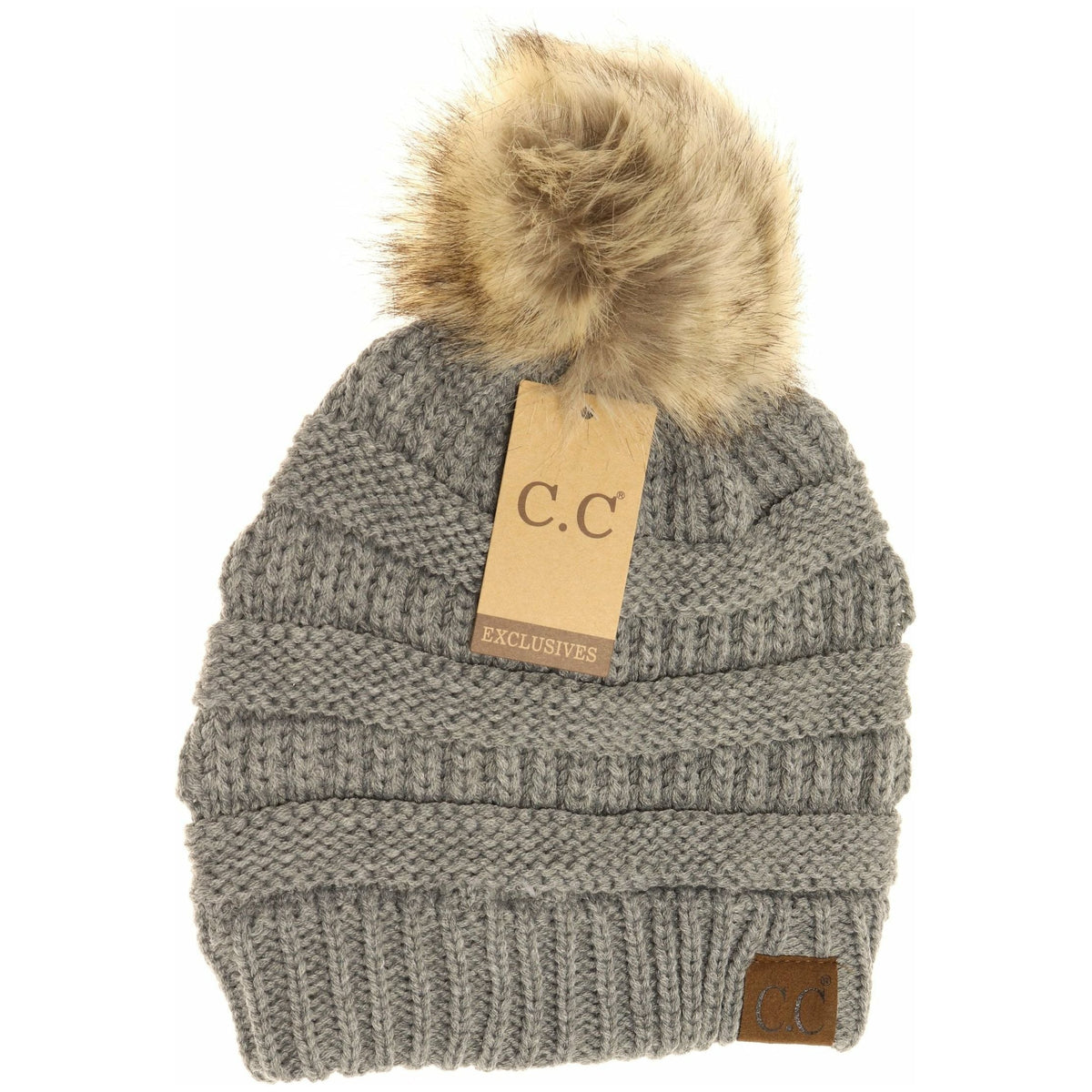 Fur Pom CC Beanie HAT43