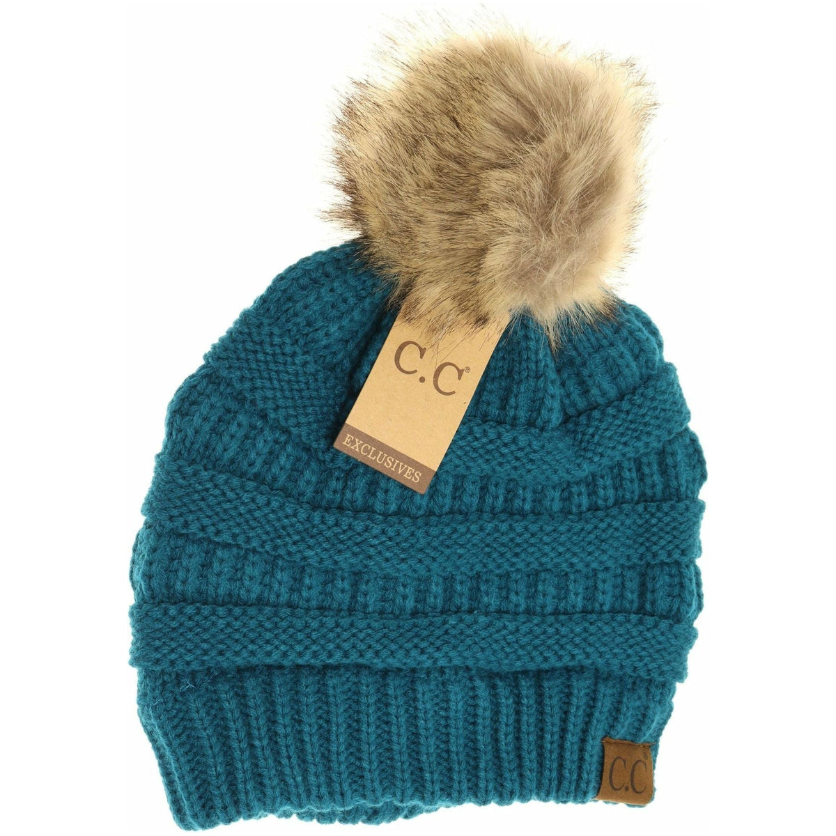 Fur Pom CC Beanie HAT43