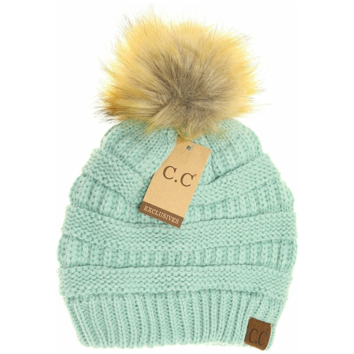 Fur Pom CC Beanie HAT43