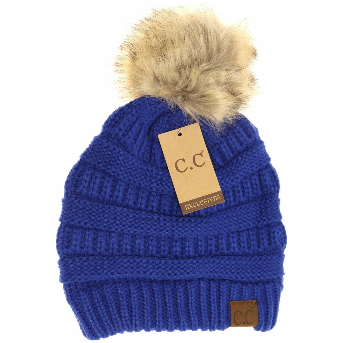 Fur Pom CC Beanie HAT43