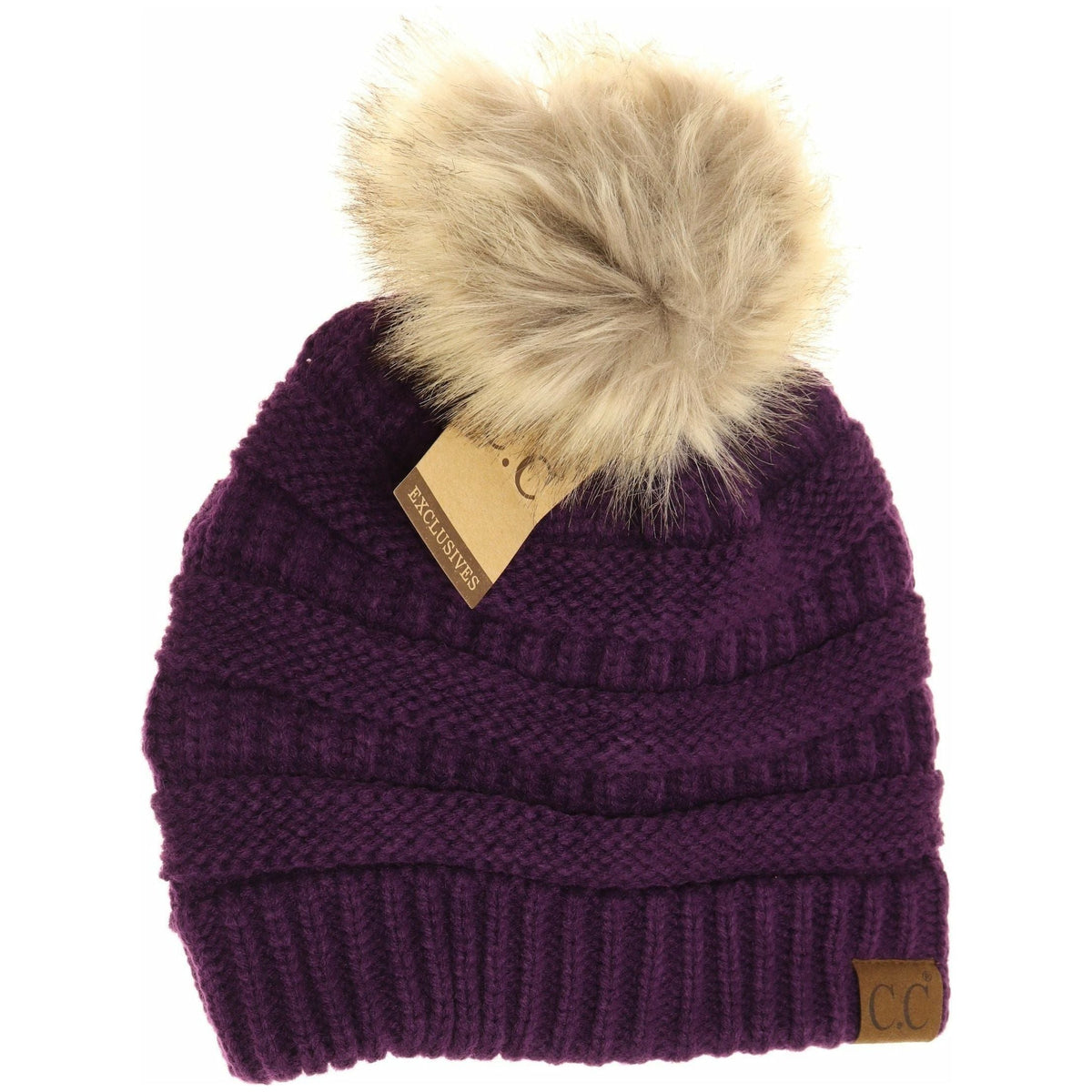 Fur Pom CC Beanie HAT43