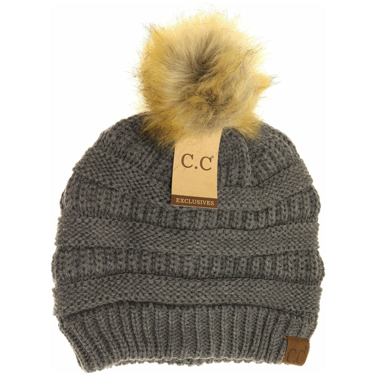 Fur Pom CC Beanie HAT43