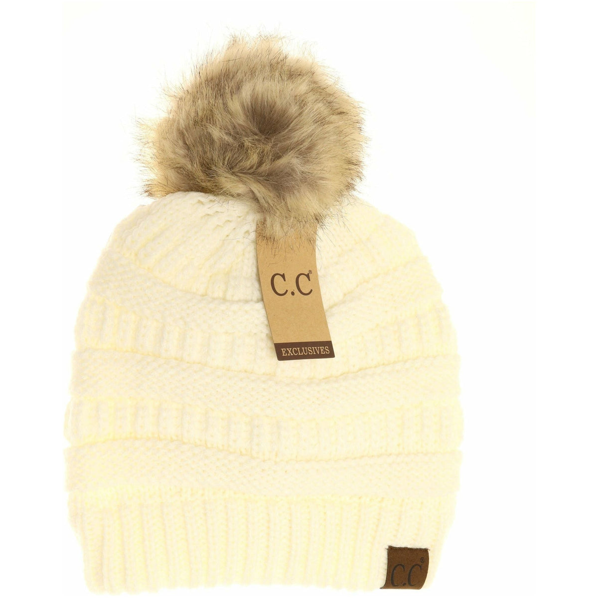 Fur Pom CC Beanie HAT43