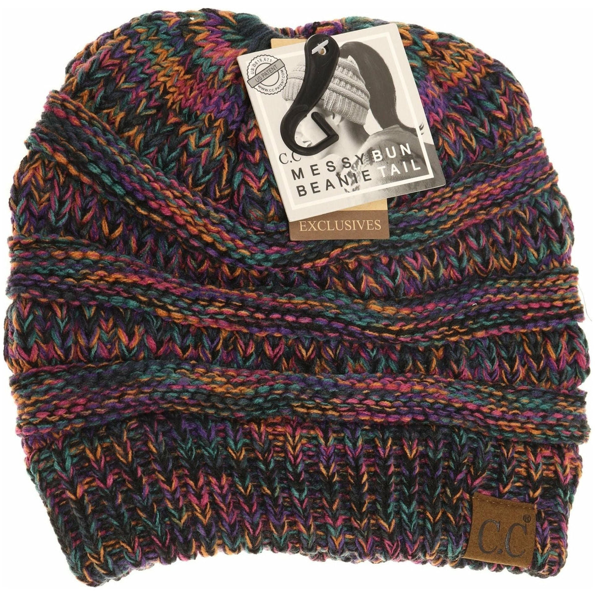 Multi Tone Slouchy CC Beanie Tail MB6242