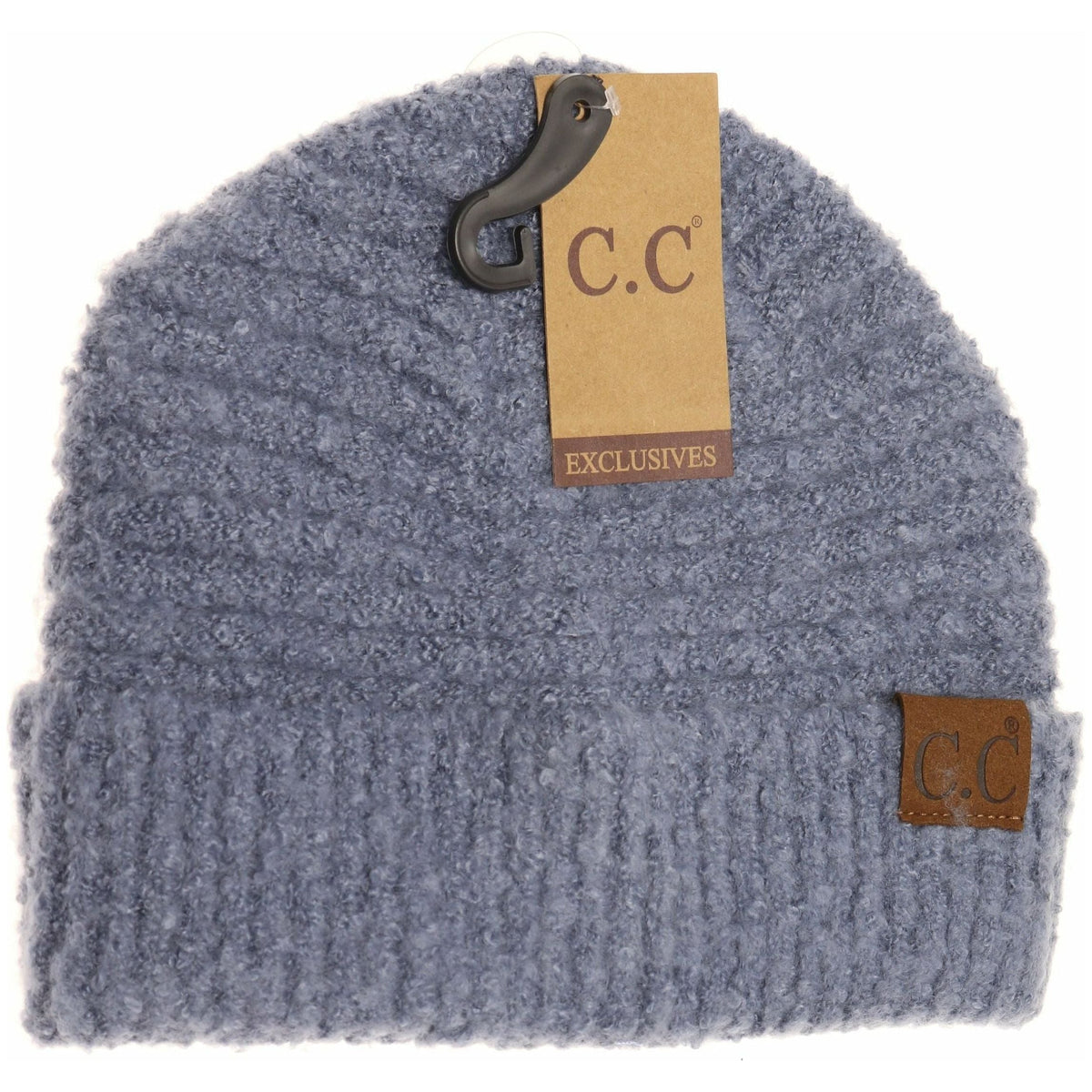 Solid Boucle Knit Cuff CC Beanie HAT7006