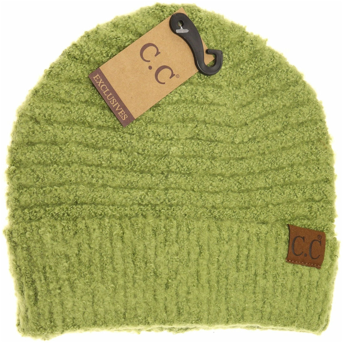 Solid Boucle Knit Cuff CC Beanie HAT7006