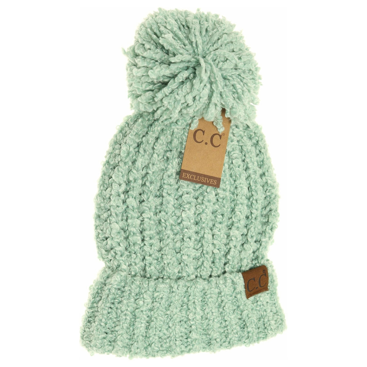 Chenille Pom CC Beanie HAT7362