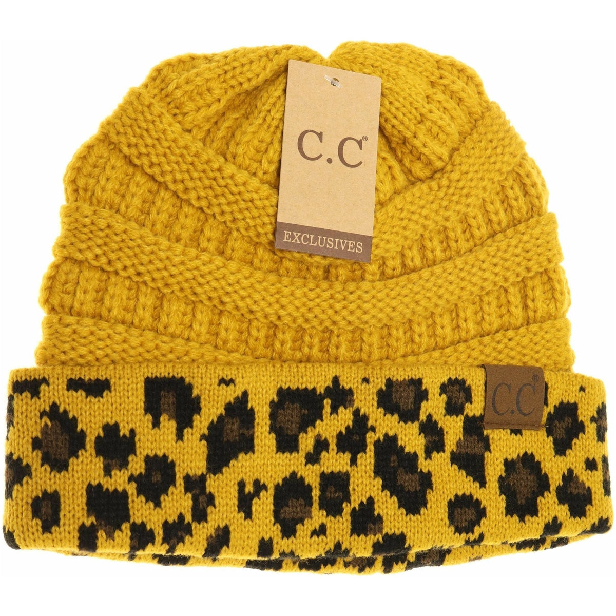 Matching Cuff Leopard Print CC Beanie HAT80