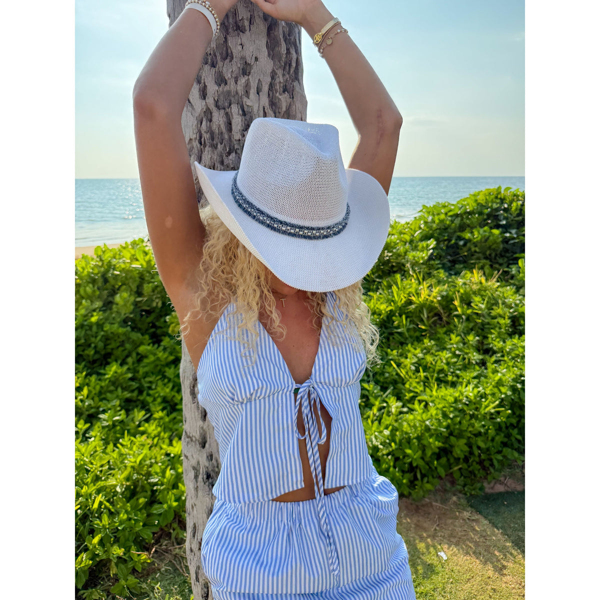 Havasu C.C Denim Fringe Cowboy Hat CBC0035