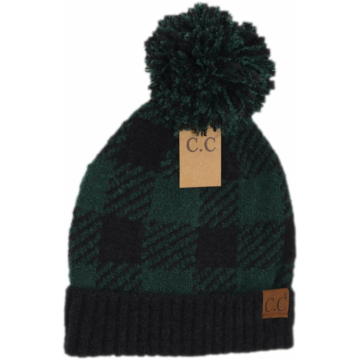 Buffalo Print Jacquard Knit Pom Beanie HAT7000