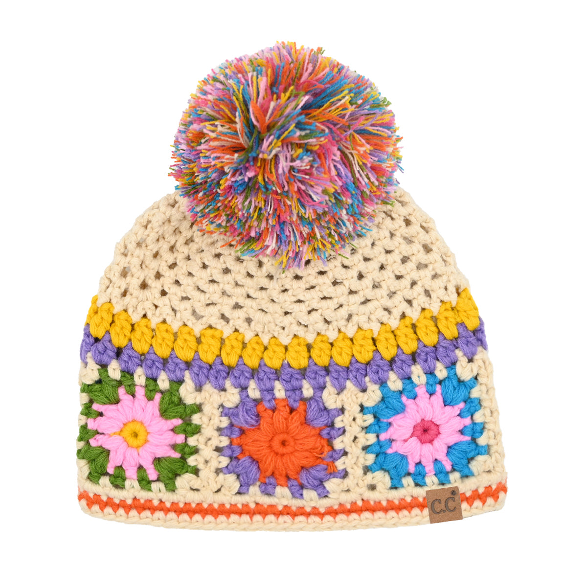 Handmade Crochet Pom C.C Beanie HTE0115