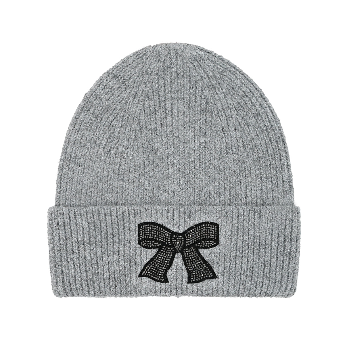 Rhinestone Ribbon Bow Embellishment C.C Beanie HTE0150