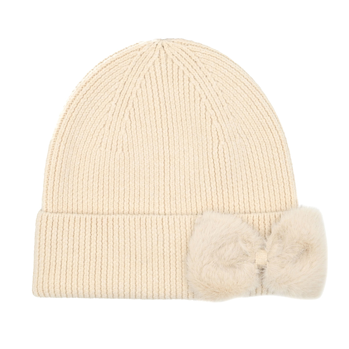 Faux Fur Ribbon C.C Beanie HTE0155