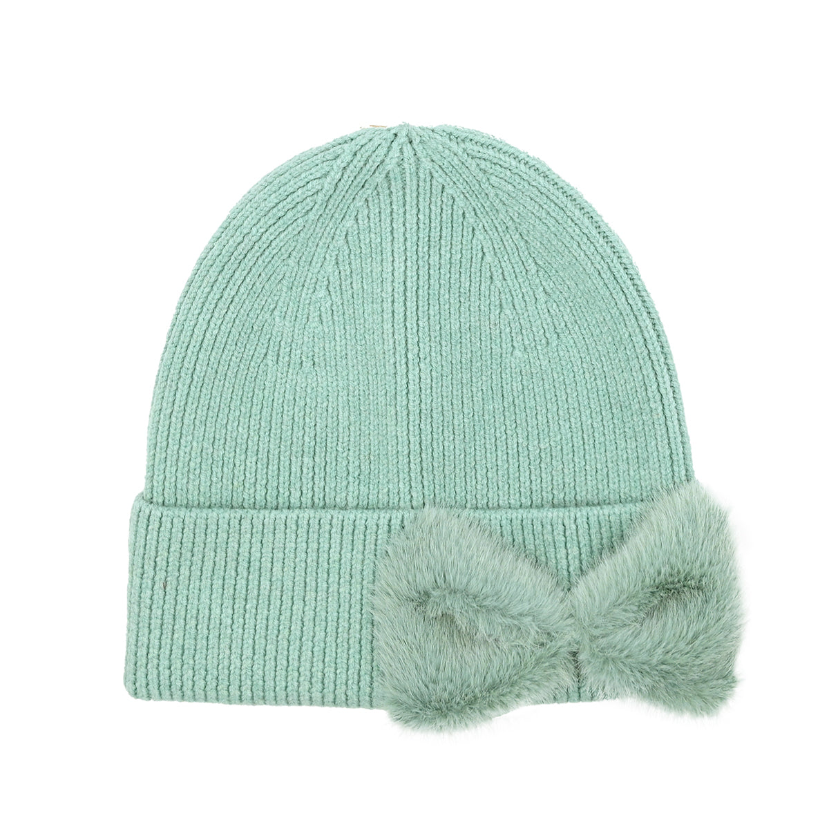 Faux Fur Ribbon C.C Beanie HTE0155