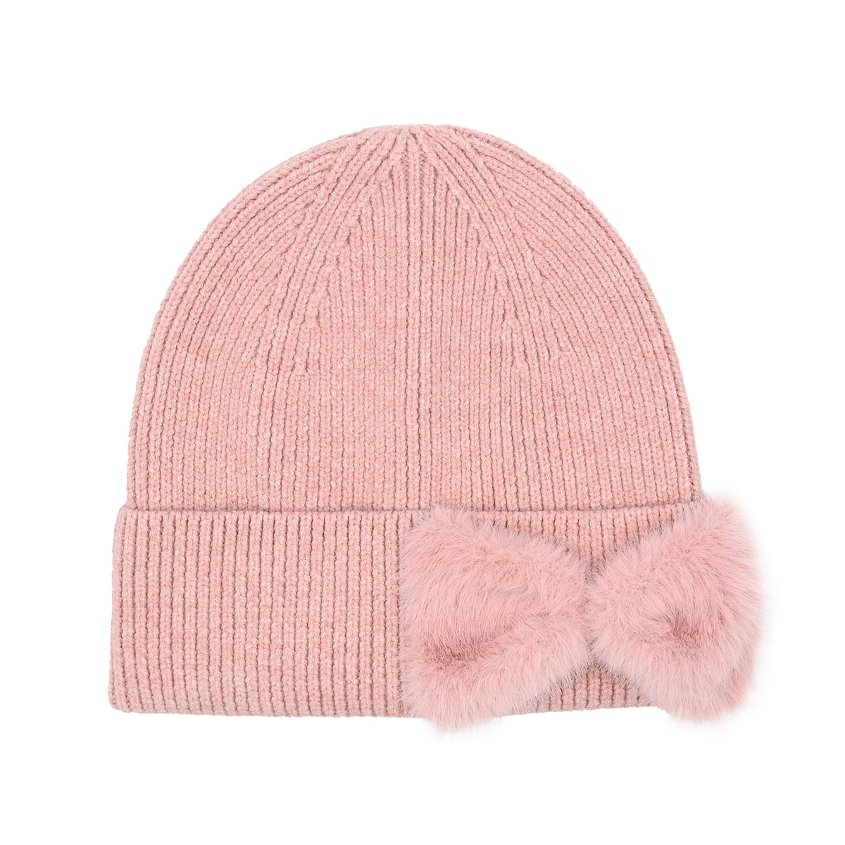 Faux Fur Ribbon C.C Beanie HTE0155