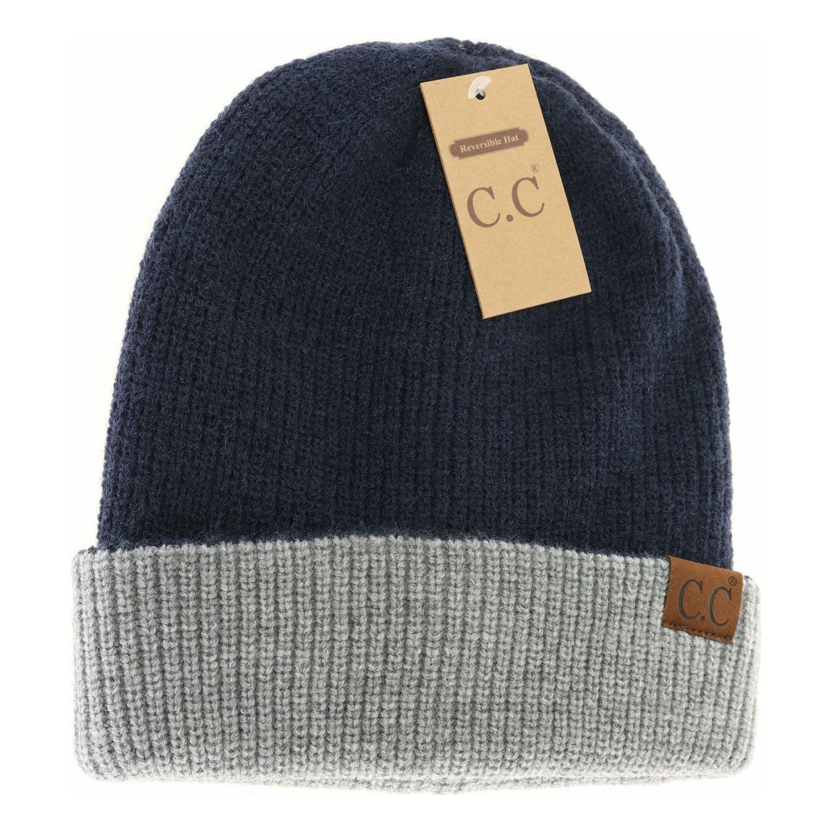 Unisex Reversible Two-Tone Slouchy C.C Beanie HTM3850