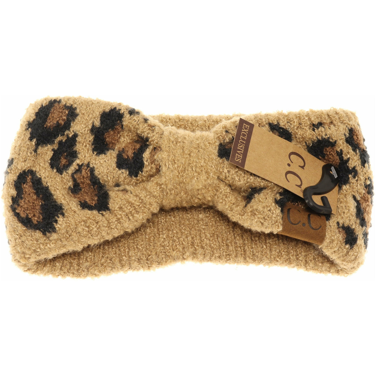 Leopard Boucle Knit Head Wrap HW7001