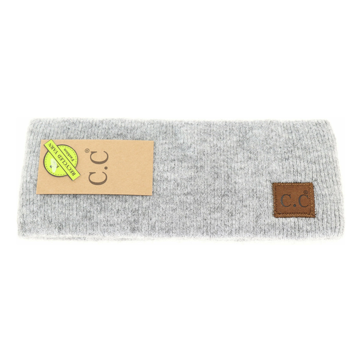 Soft Ribbed Leather Patch C.C. Head Wrap HW9021