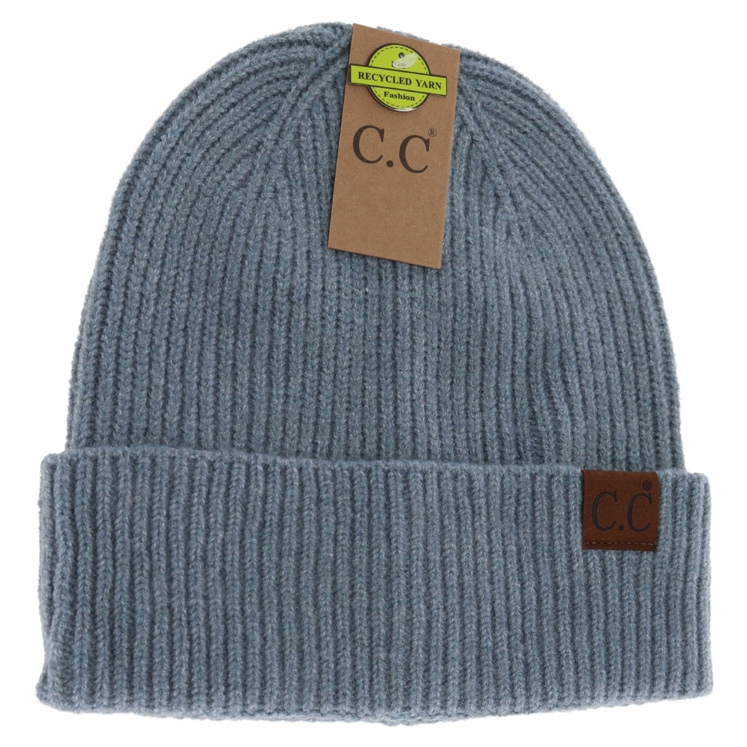 Unisex Soft Ribbed Cuff C.C Beanie HAT2075