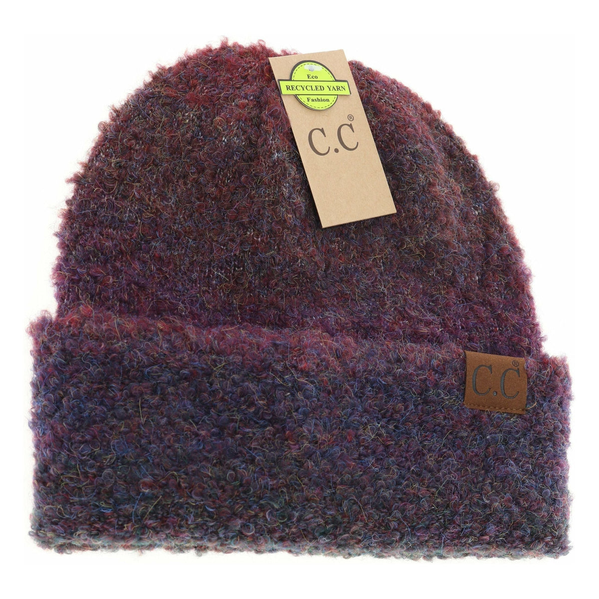 Multi-colored Slouchy Mohair Cuffed C.C Beanie HAT2082