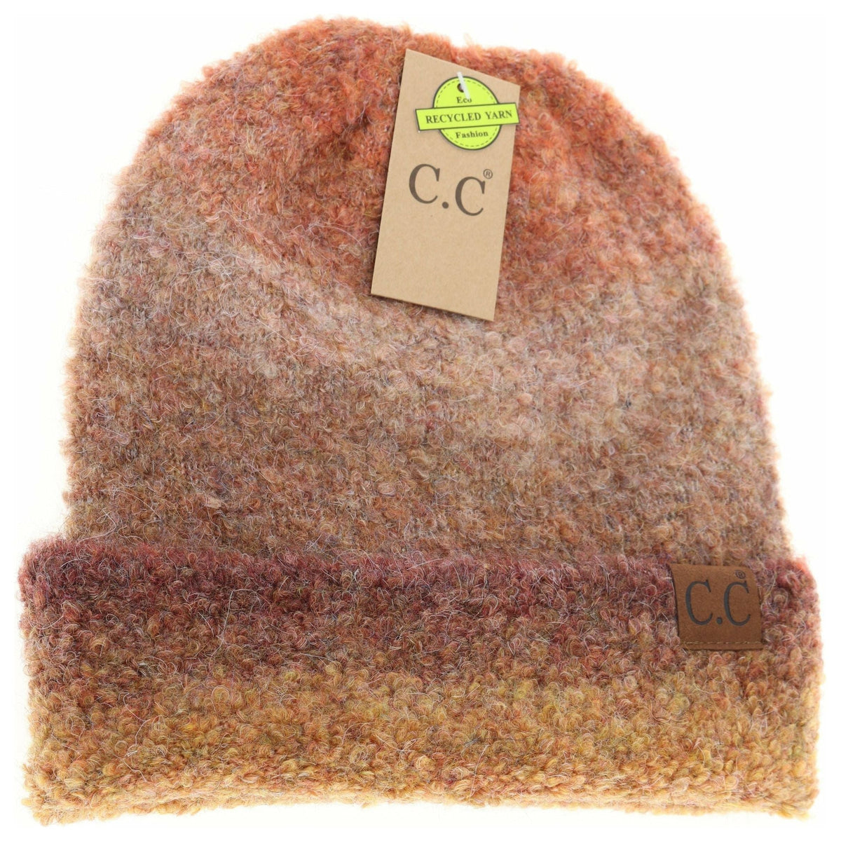 Multi-colored Slouchy Mohair Cuffed C.C Beanie HAT2082