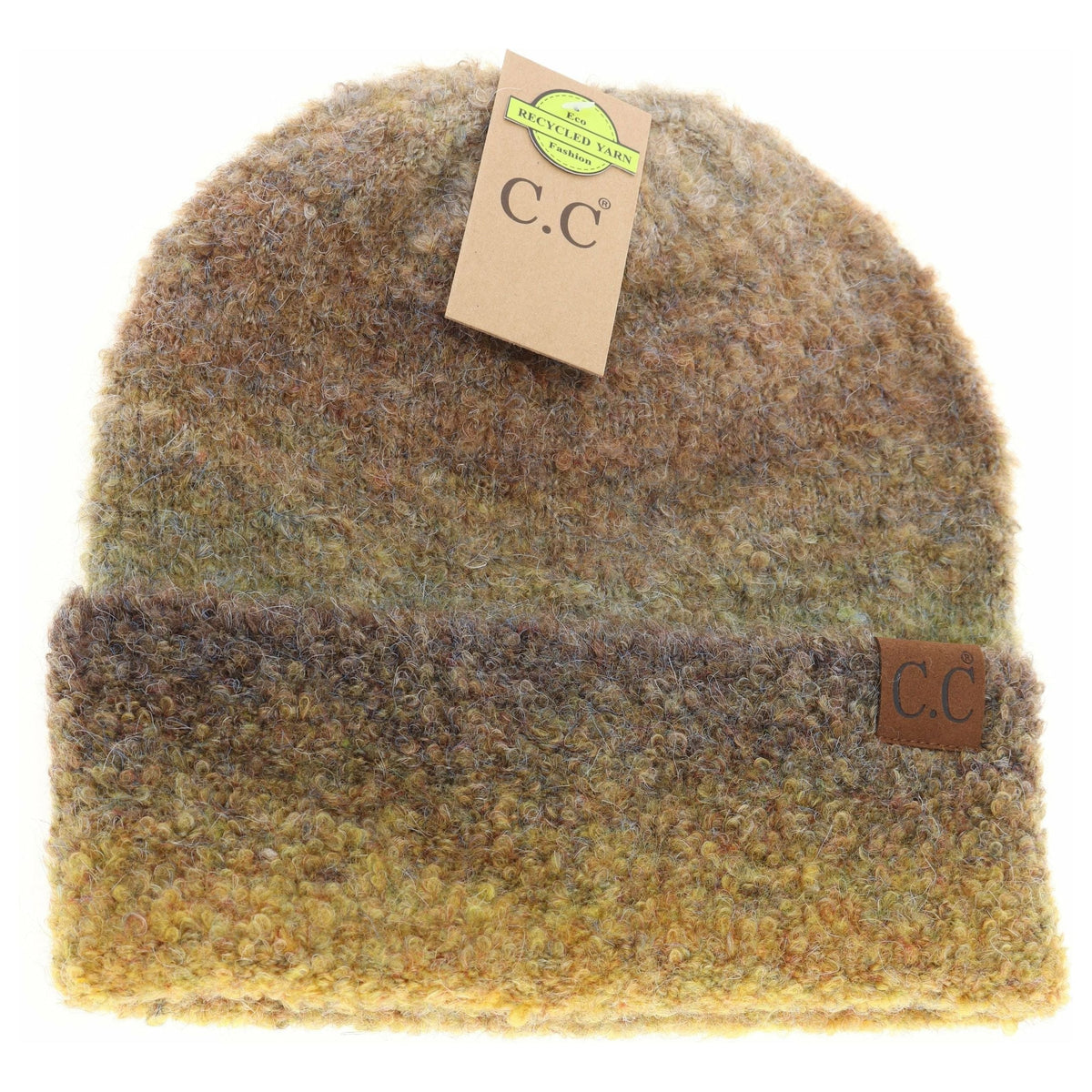 Multi-colored Slouchy Mohair Cuffed C.C Beanie HAT2082