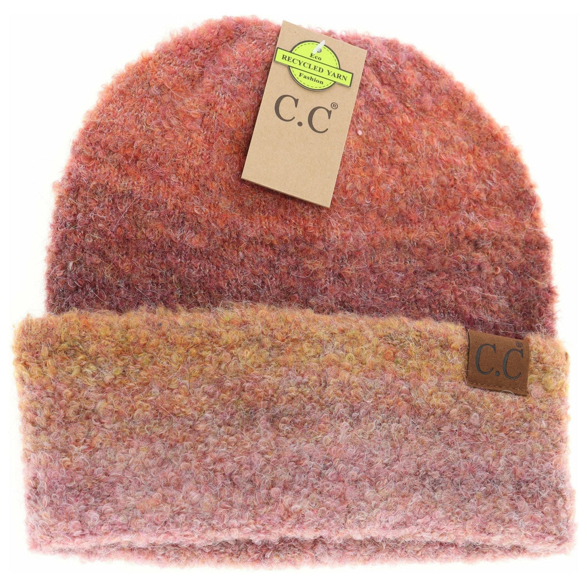 Multi-colored Slouchy Mohair Cuffed C.C Beanie HAT2082