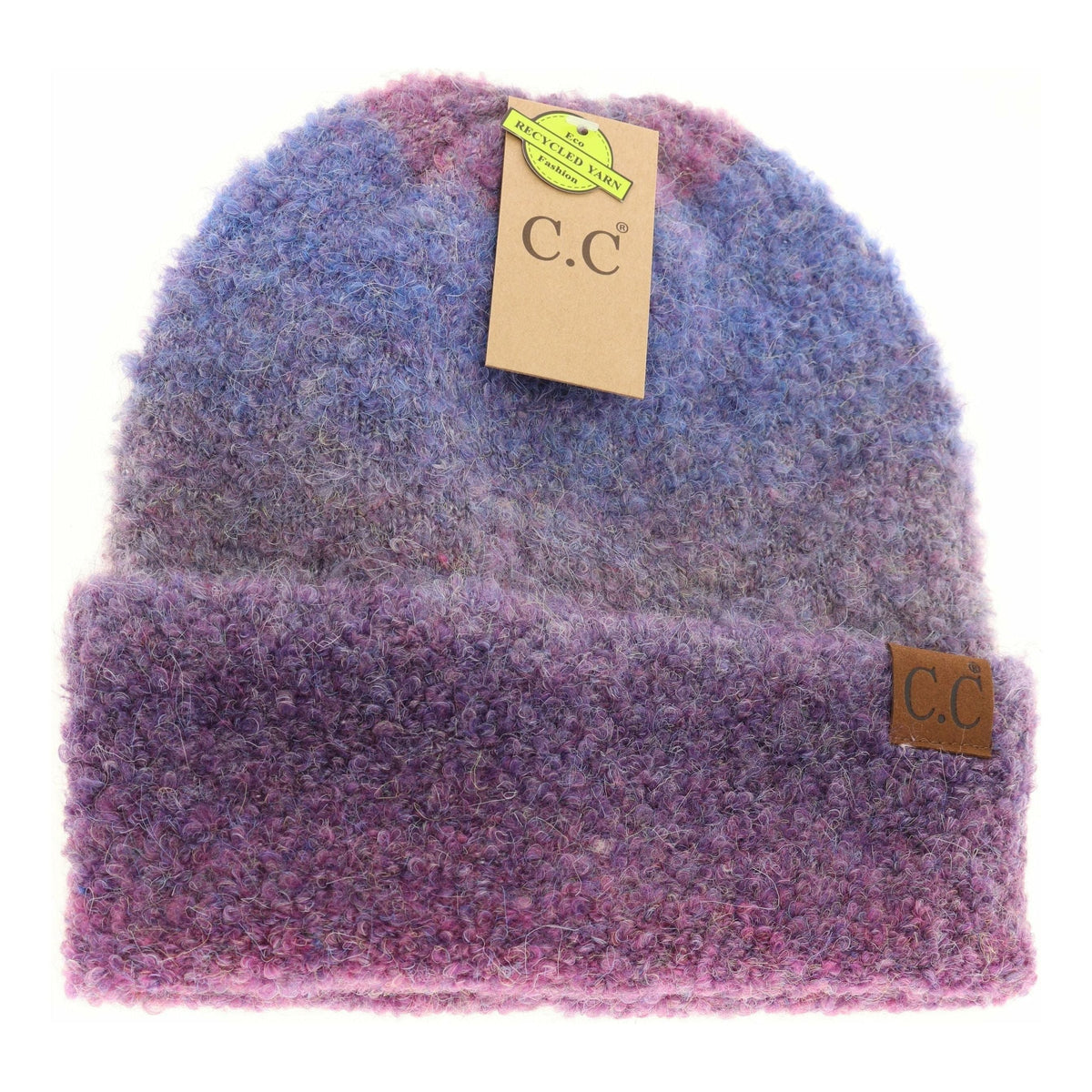 Multi-colored Slouchy Mohair Cuffed C.C Beanie HAT2082