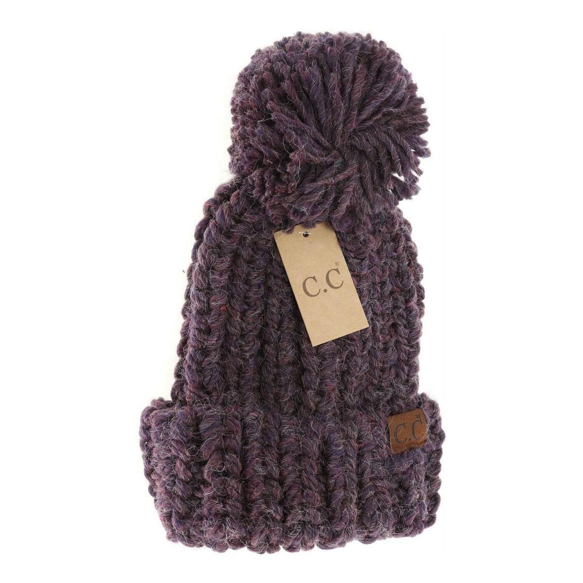 Chunky Knit Yarn Pom C.C Beanie HAT2085