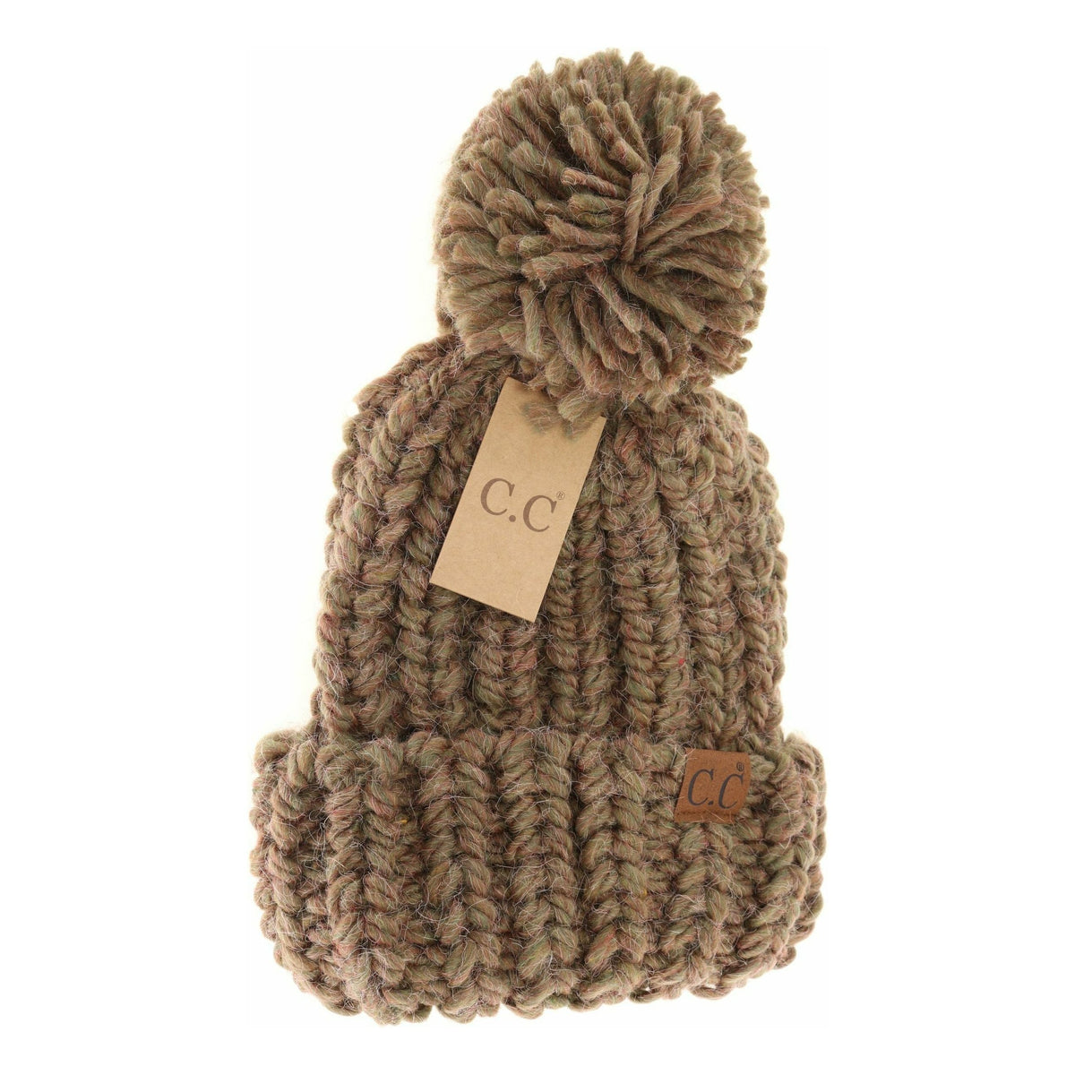 Chunky Knit Yarn Pom C.C Beanie HAT2085