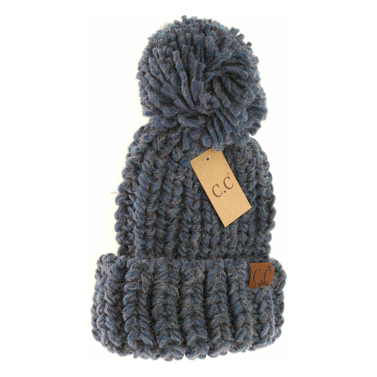 Chunky Knit Yarn Pom C.C Beanie HAT2085